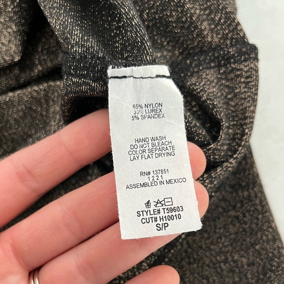 NWT Sincerely Jules/ Metallic glitter/ Bodysuit/ Long sleeve/ Size US S - Picture 10 of 15